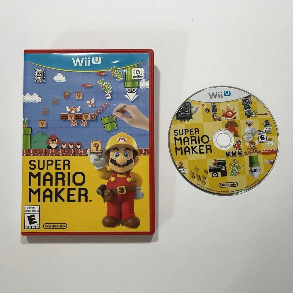 Super‎ Mario Maker Nintendo Wii U, With Inserts But No Manual Tested Cleaned
